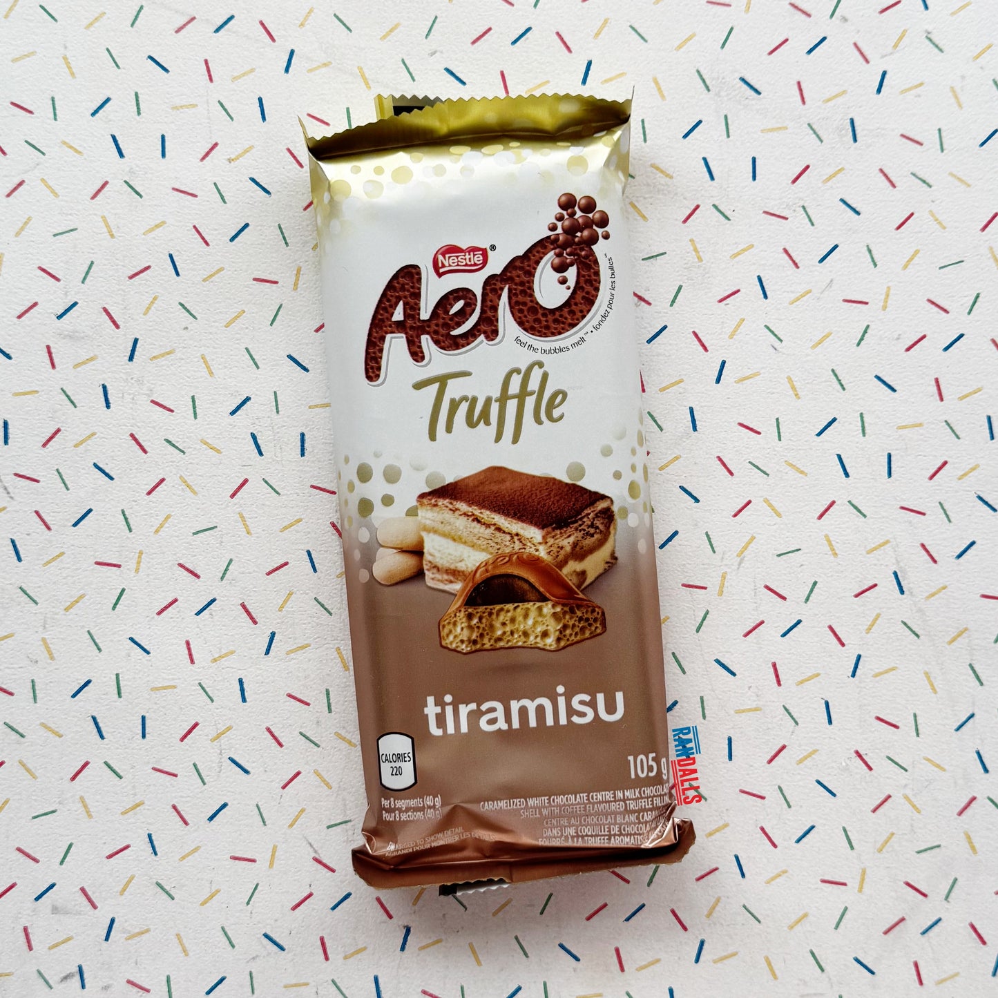 aero truffle tiramisu, bubbly chocolate, nestle, coffee, biscuits