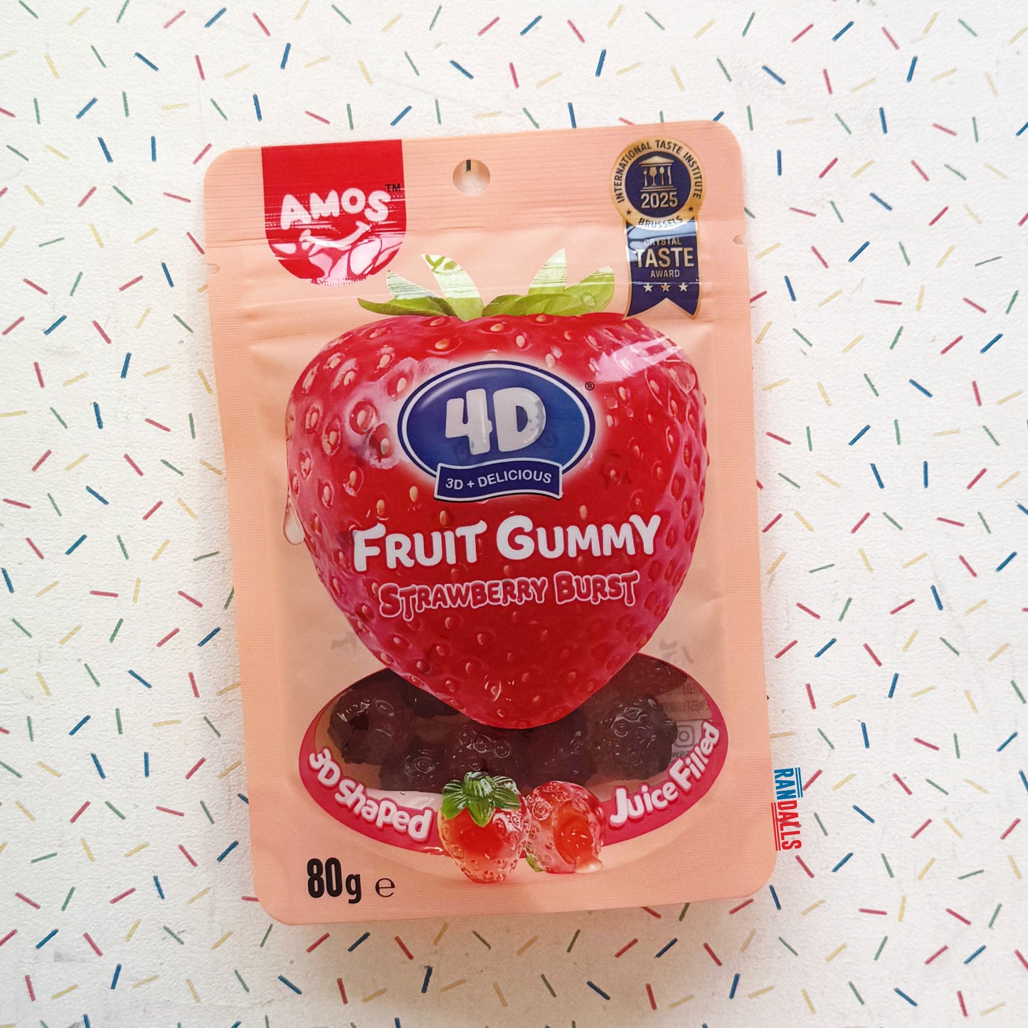 AMOS 4D GUMMY BURSTS STRAWBERRY SMALL (USA)