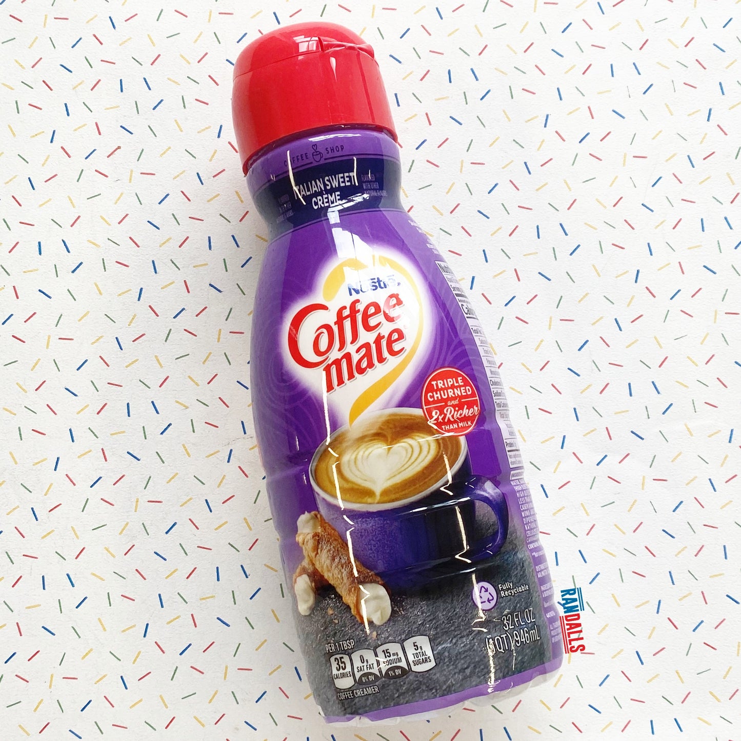 coffee mate, coffee-mate,coffeemate, italian sweet creme liquid creamer, uht, milk, coffee