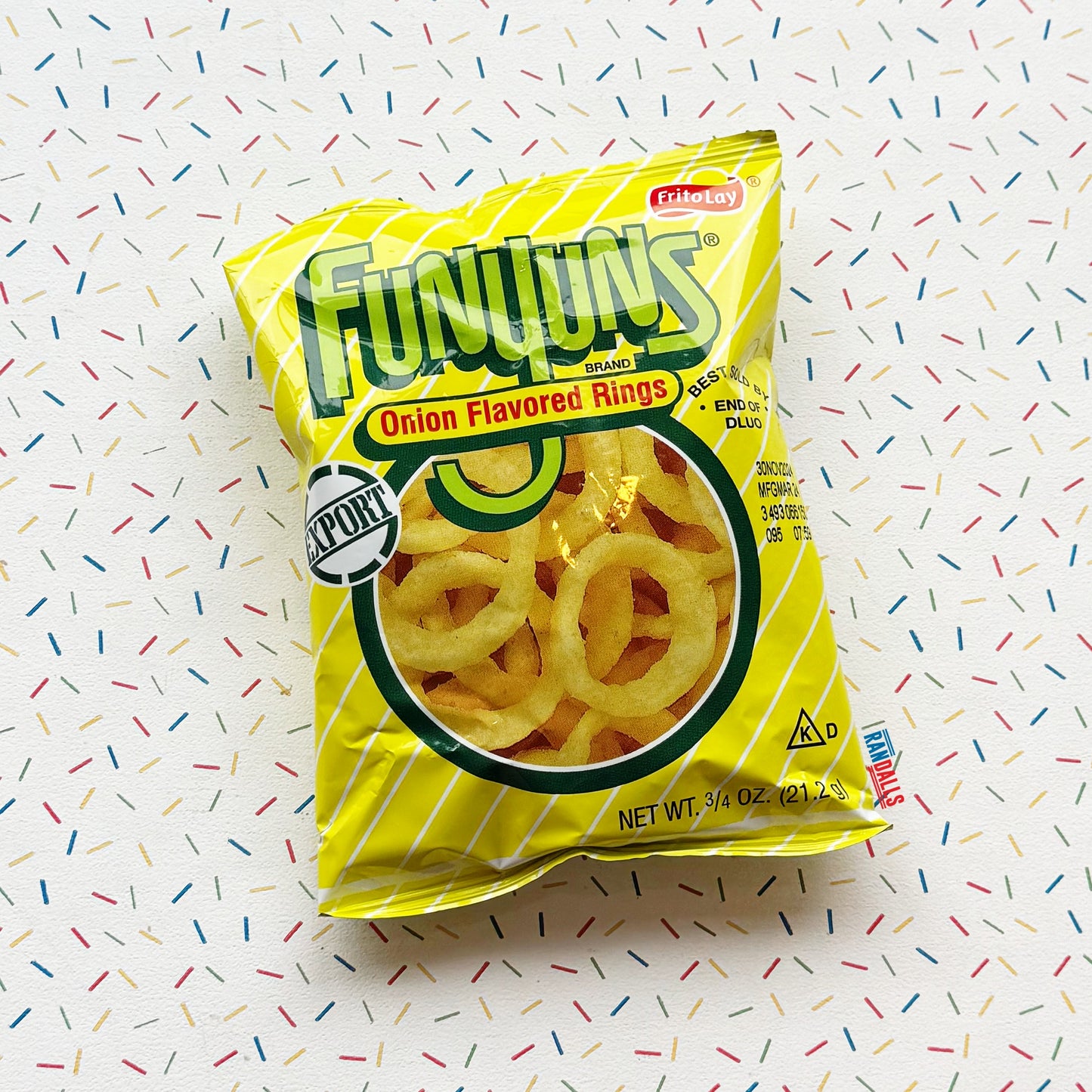 funyuns onion flavoured rings, crisps, chips, savoury, usa, randalls, frito lay