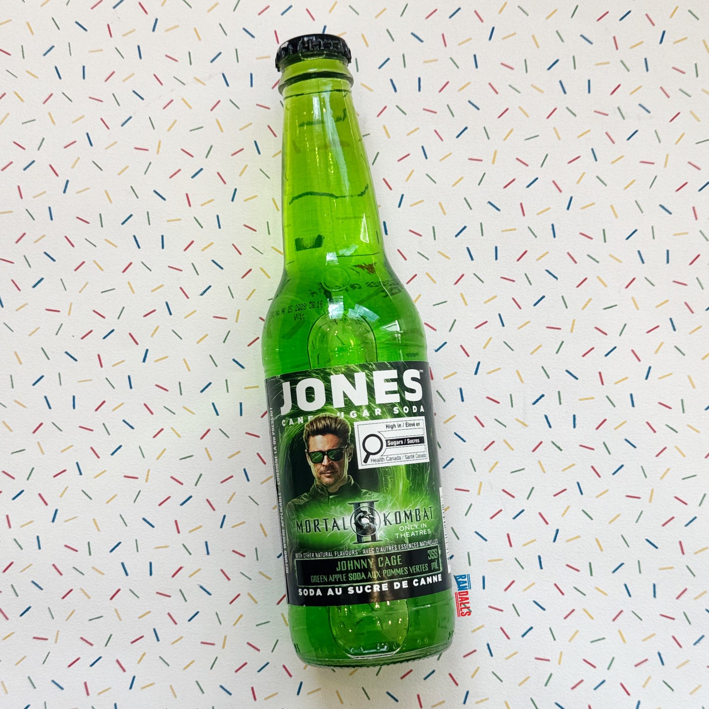 JONES SODA x MORTAL KOMBAT II JOHNNY CAGE GREEN APPLE (CANADA)