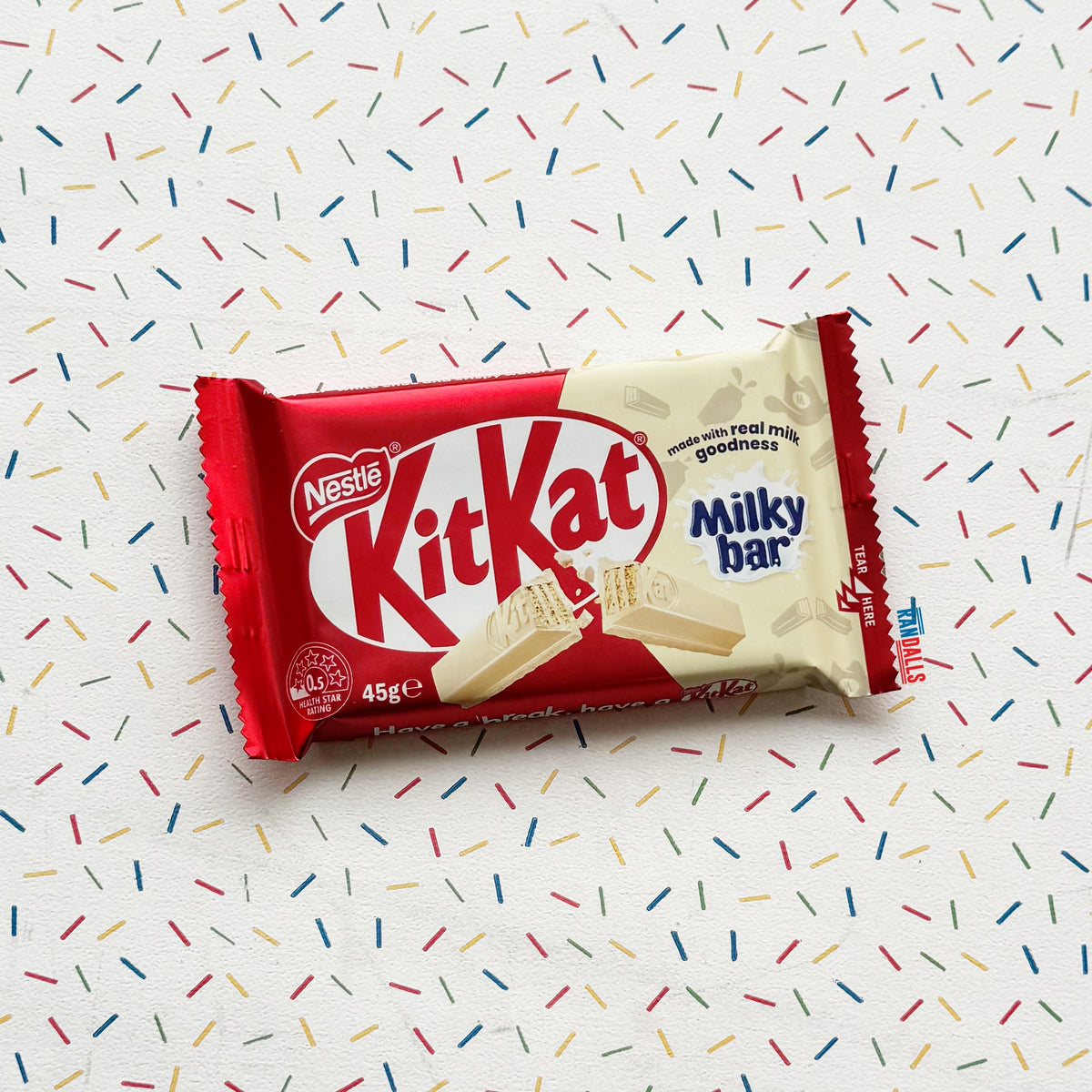kit kat white chocolate milky bar, milky bar kit kat, australian chocolate, nestle kit kat, milky bar, australia, randalls, randallsuk