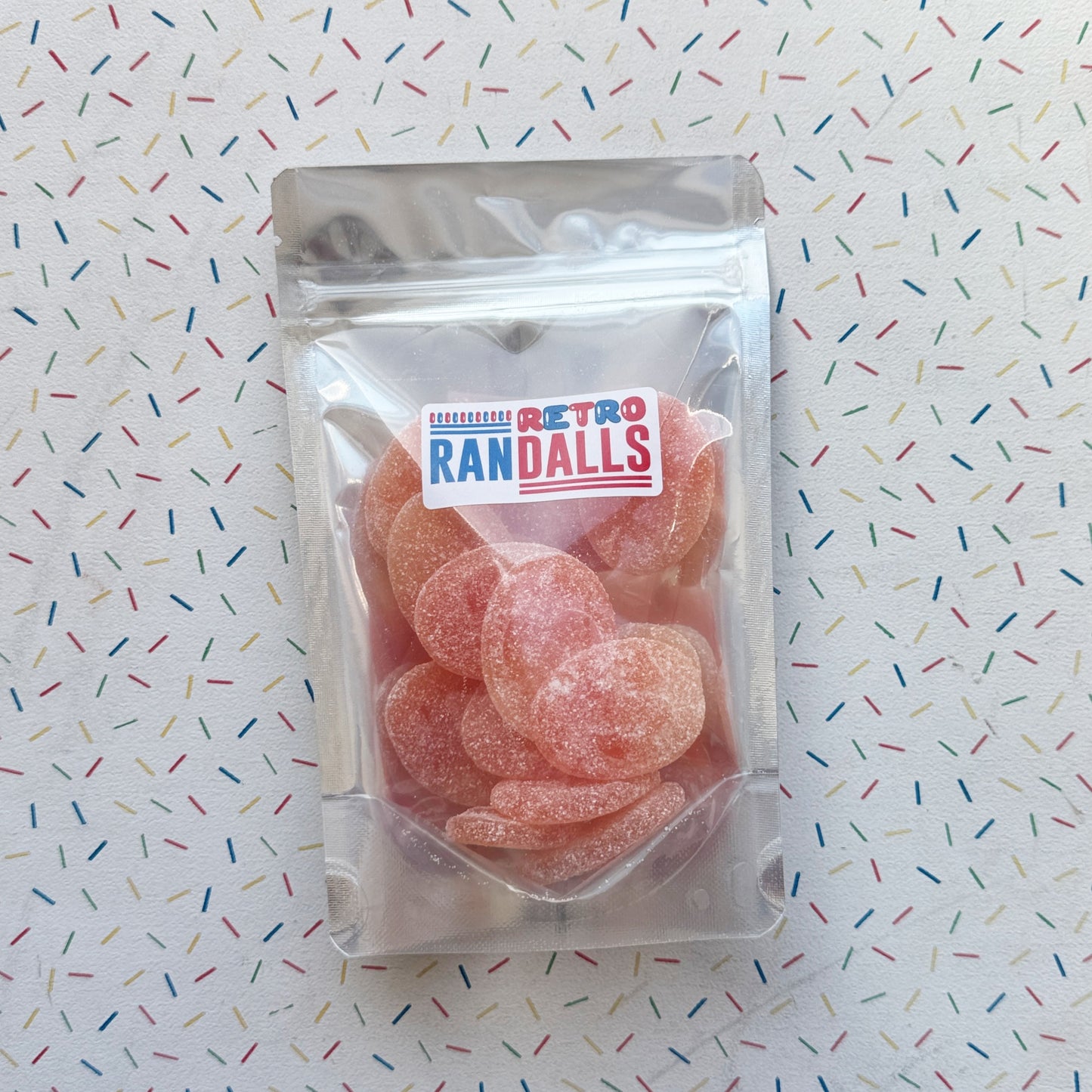 LOVALLS PEACH SOUR OVALS - 100g (BRITISH)