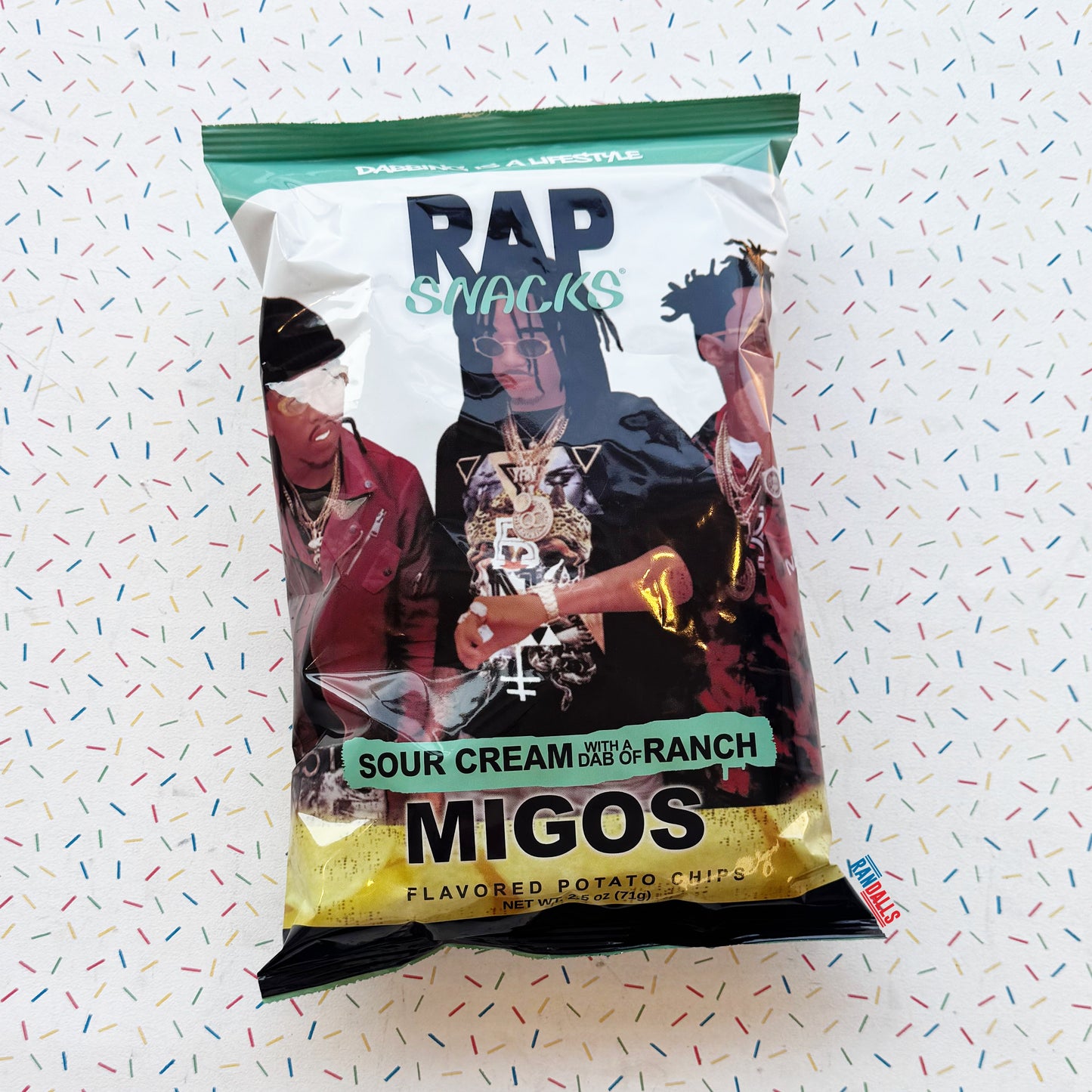 randallsuk,rap snacks sour ceam with a dab of ranch migos flavored potato chips, rap snacks, sour cream and ranch, sour cream and ranch potato chips, migos, potato chips, crispt, usa, usa potato chips, usa snack, american, american potato chips, american crips, american snack, savoury