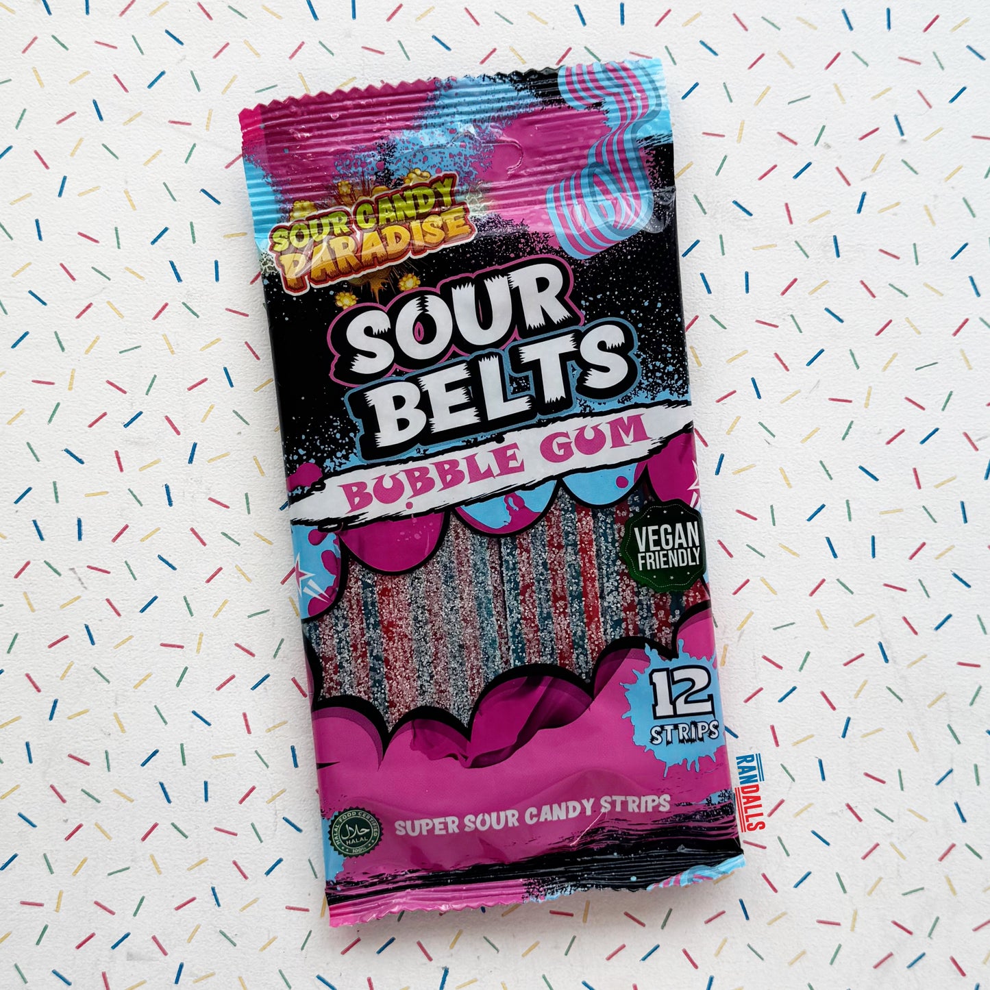 randallsuk, sour candy paradise sour belts bubblegum super sour candy trips, sour candy, sour candy paradise, sour belts, bubblegum, bubble gum, candy, sweets, super sour candy strips, vegan, vegan friendly, turkey, turkey sweets, turkey candy