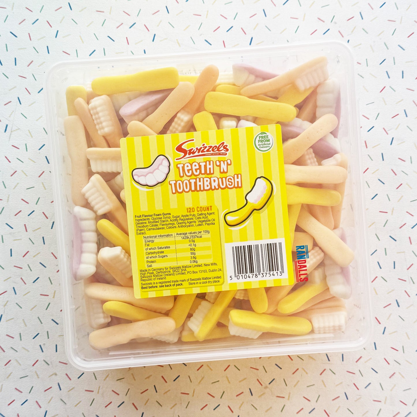 SWIZZELS TEETH N TOOTHBRUSH TUB (BRITISH)