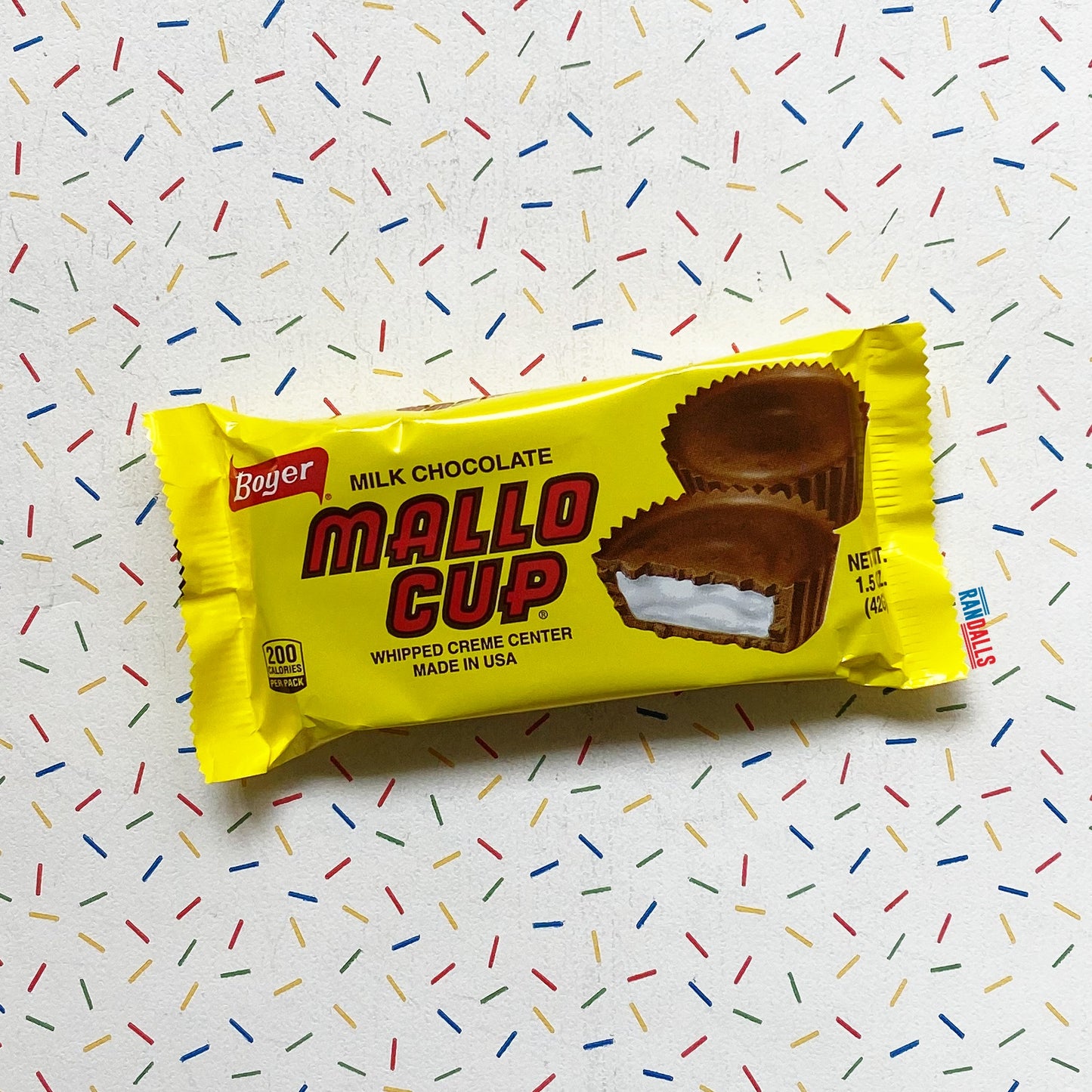boyer mallo cups, chocolate, marshmallow, whipped cream centre, milk chocolate, randalls, usa