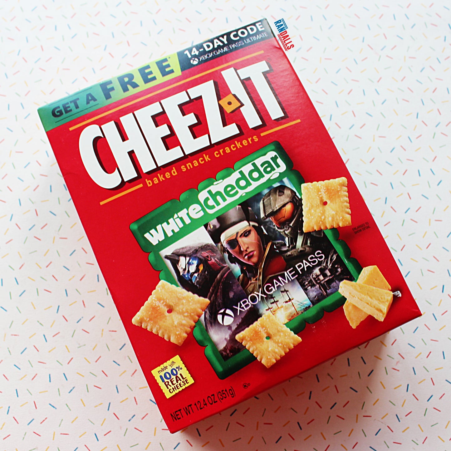cheez-its white cheddar box, baked crackers, savoury, cheese, snack, usa, randalls