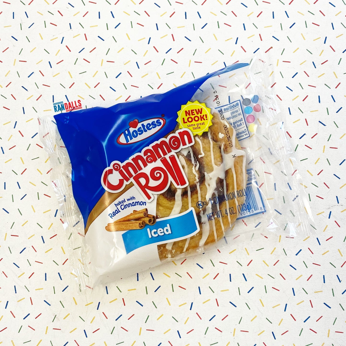 hostess cinnamon roll single, iced, cake, pastry, usa, randalls