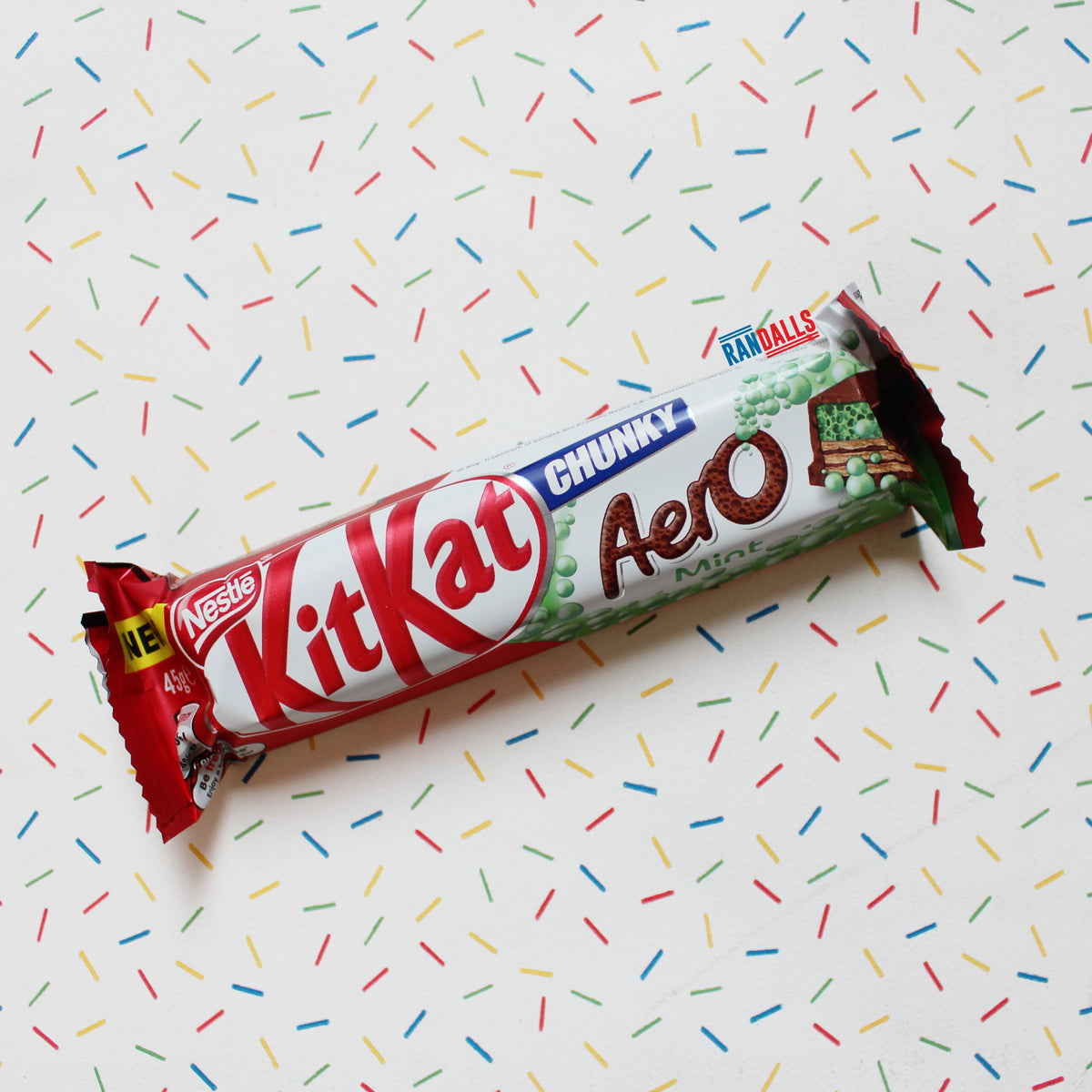 kit kat chunky aero mint, chocolate, wafer, crispy, australia, randalls