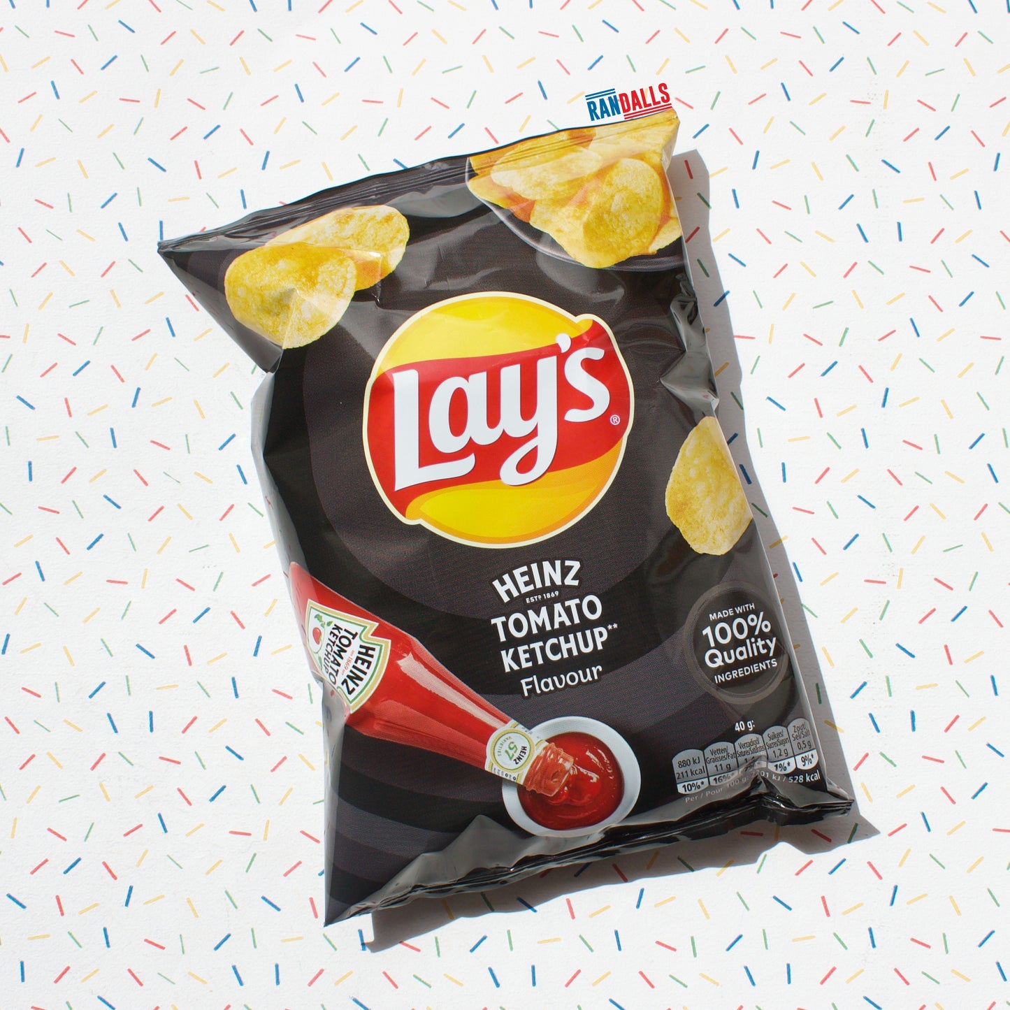 lays heinz tomato ketchup, potato chips, crisps, belgium, randalls