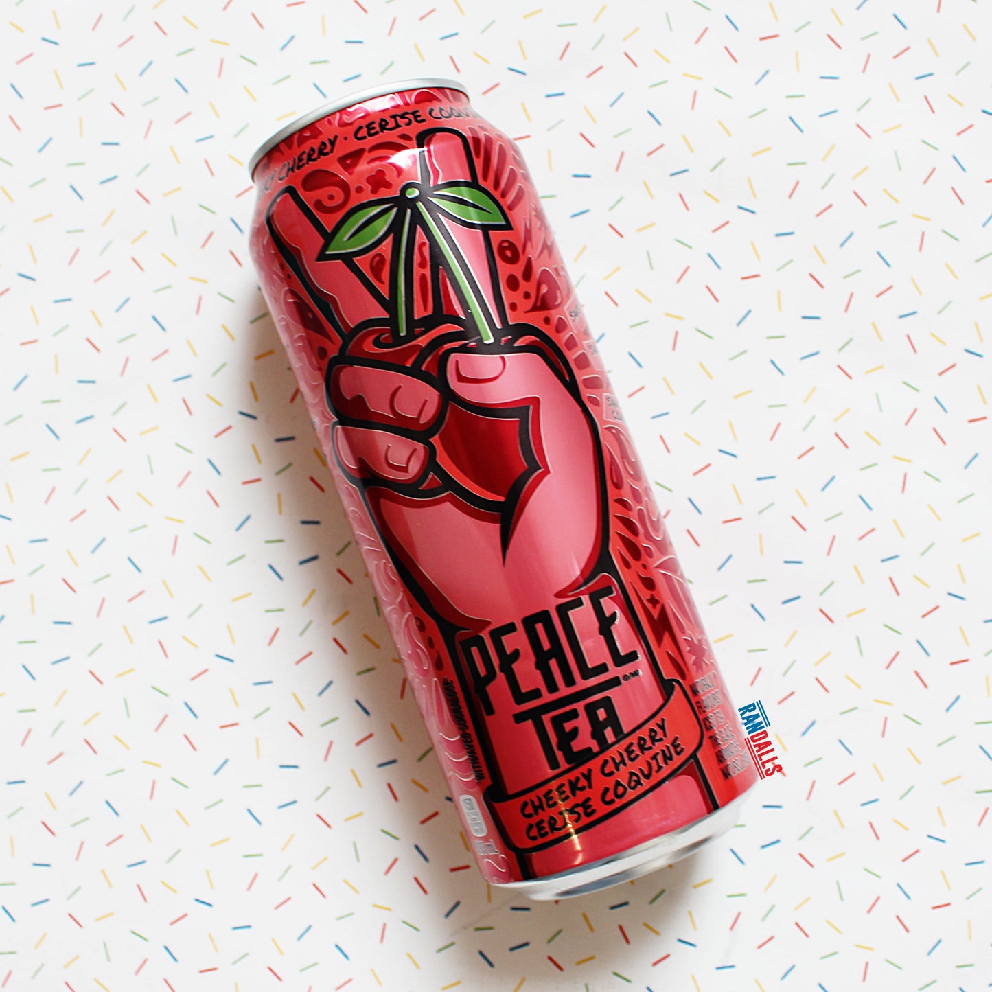 peace tea, cheeky cherry, canada, iced tea, large can, canada, randalls
