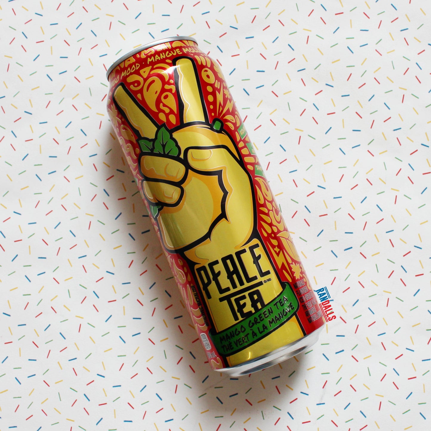 peace tea mango mood, canada, iced tea, soda, drink, pop, large can, randalls