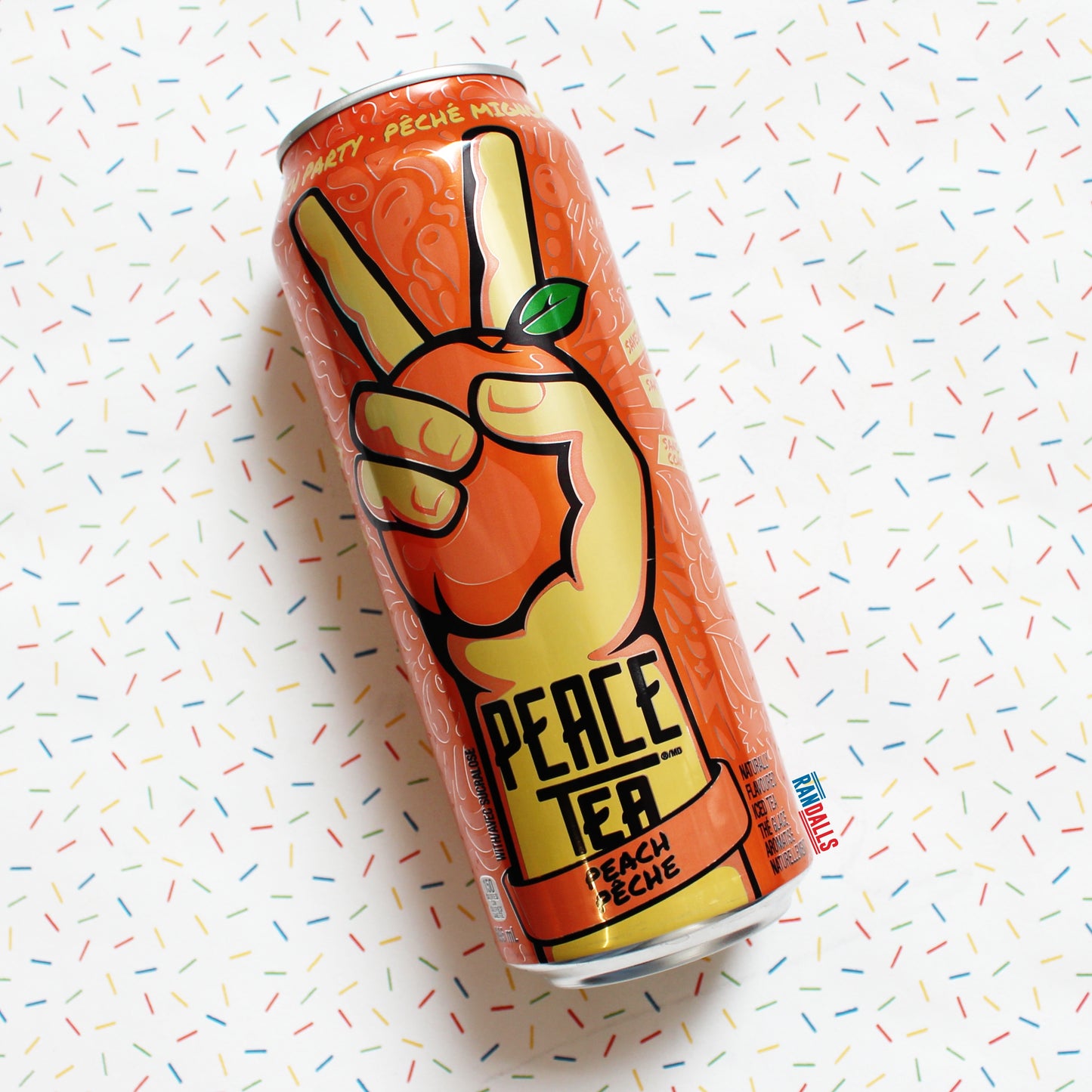 peace tea peach, lemonade, iced tea, canada, canadian, large can, pop, soda, drink, lemon, randalls