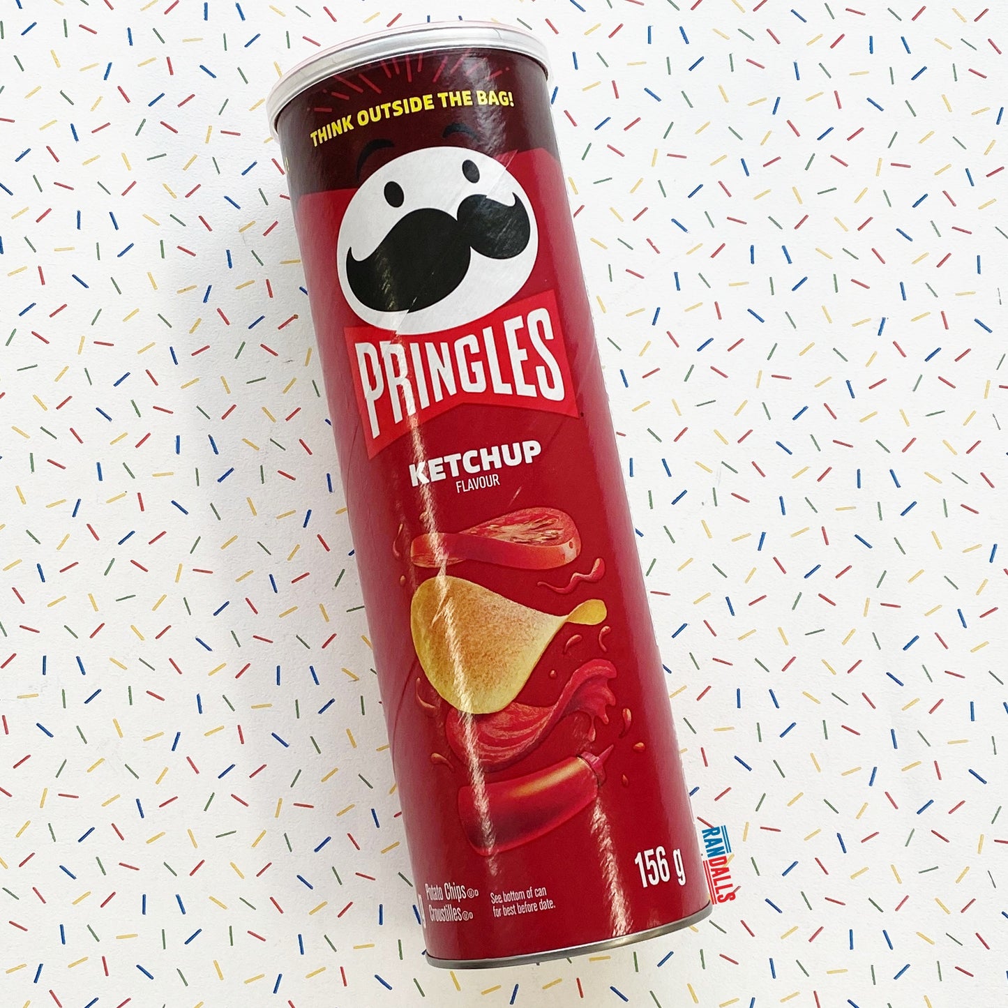 pringles ketchup, potato chips, crisps, canada, tube, randalls
