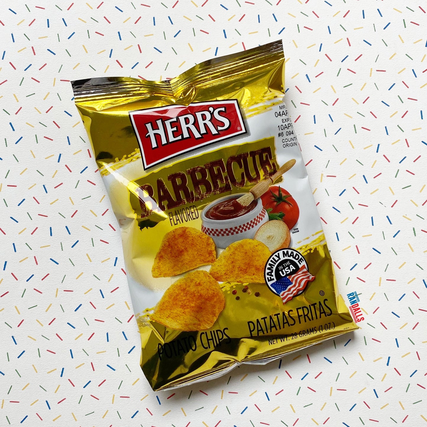 hetato chips, barbeque, bbq, chirr's herrs, barbecue flavoured crisps, chips, potato, randalls