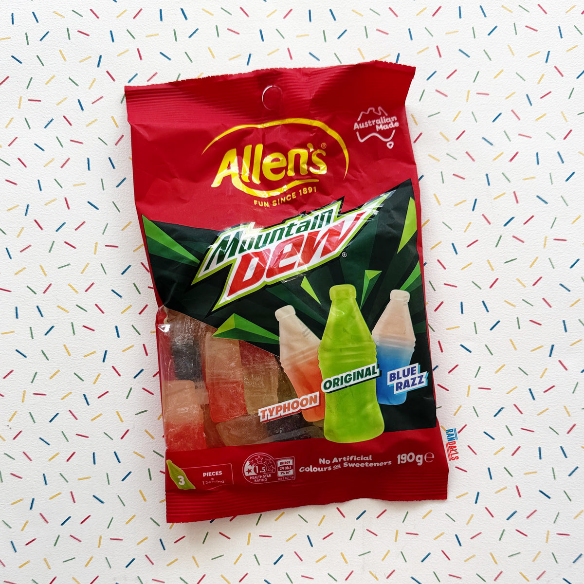 ALLENS MTN DEW BOTTLES (AUSTRALIA)
