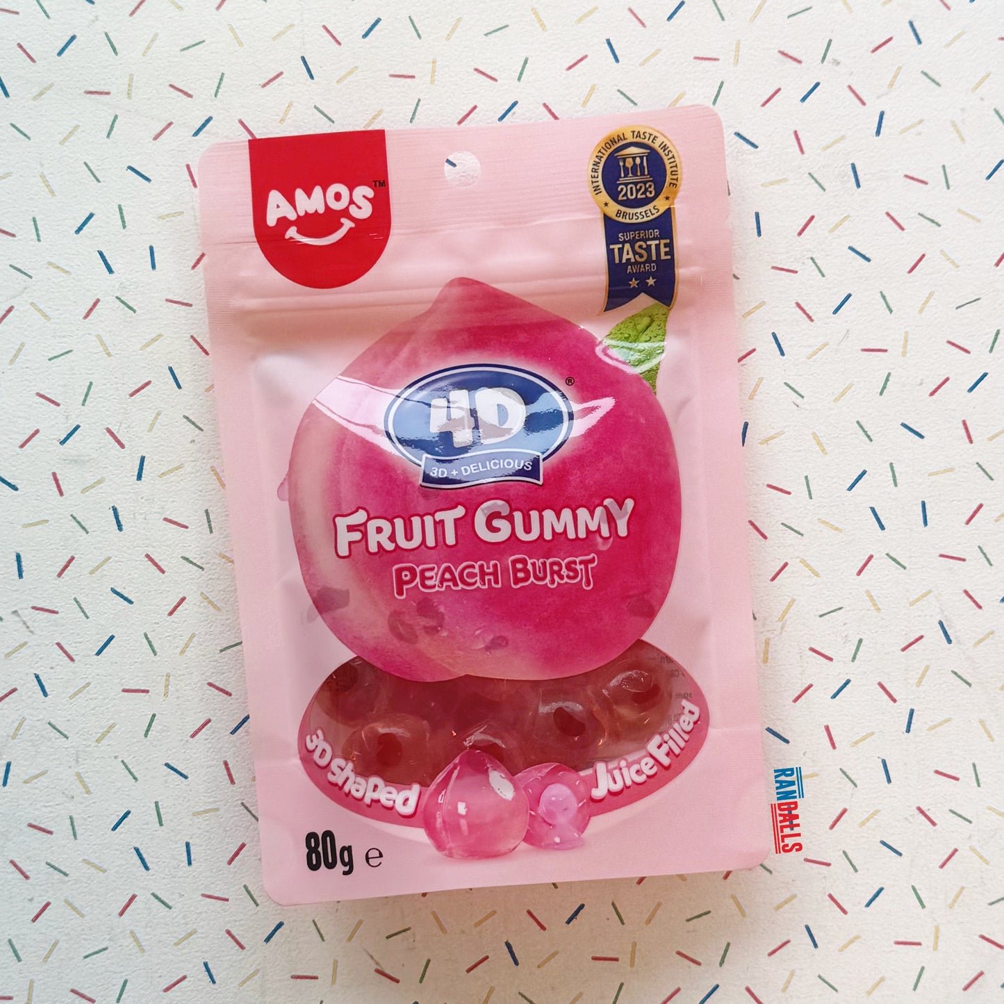 AMOS 4D GUMMY BURSTS PEACH SMALL (USA)