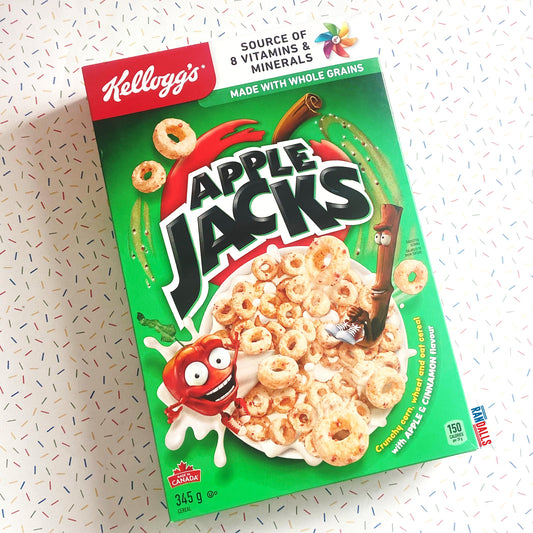apple jacks cereal, breakfast, canada, cinnamon, hoops