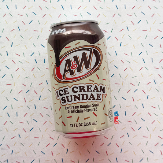 randallsuk, a&w no caffeine ice cream sundae soda, a&w, ice cream, ice cream sundae, soda, can, usa, usa drink, usa soda, american, american drink, american soda
