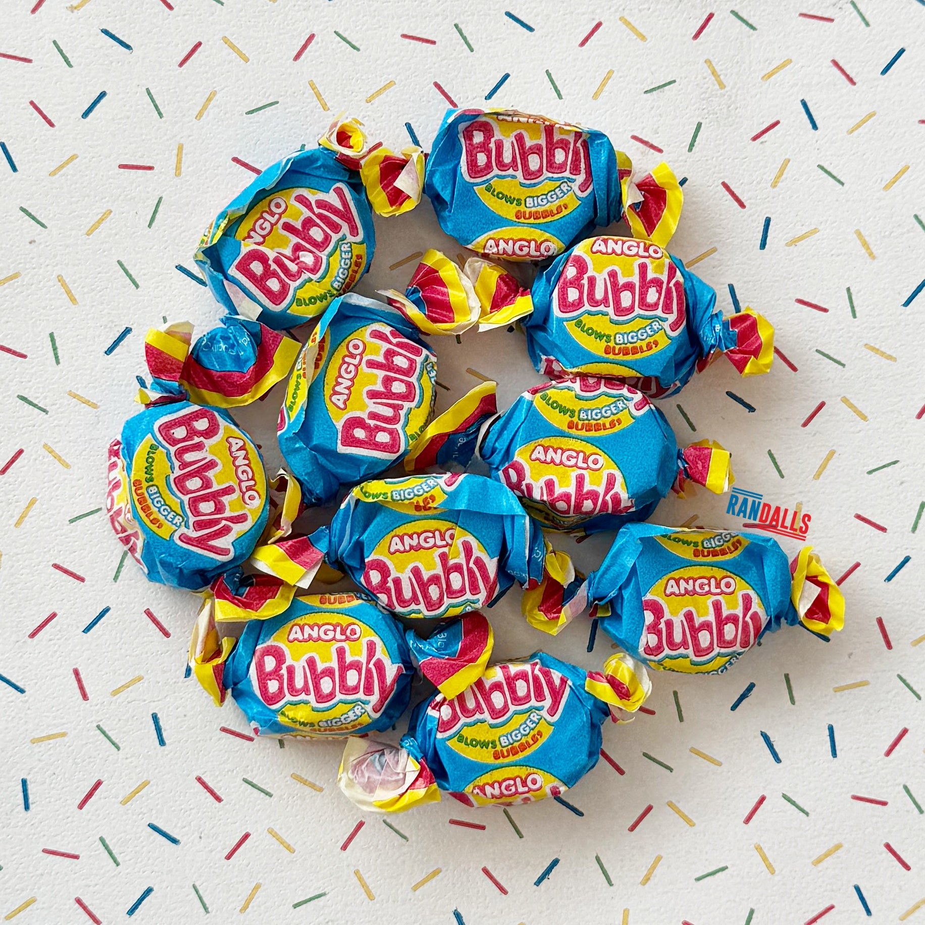 anglo, anglo bubbly, anglo bubbly, bubblegum, retro sweets, traditional sweets, british, randalls, randallsuk
