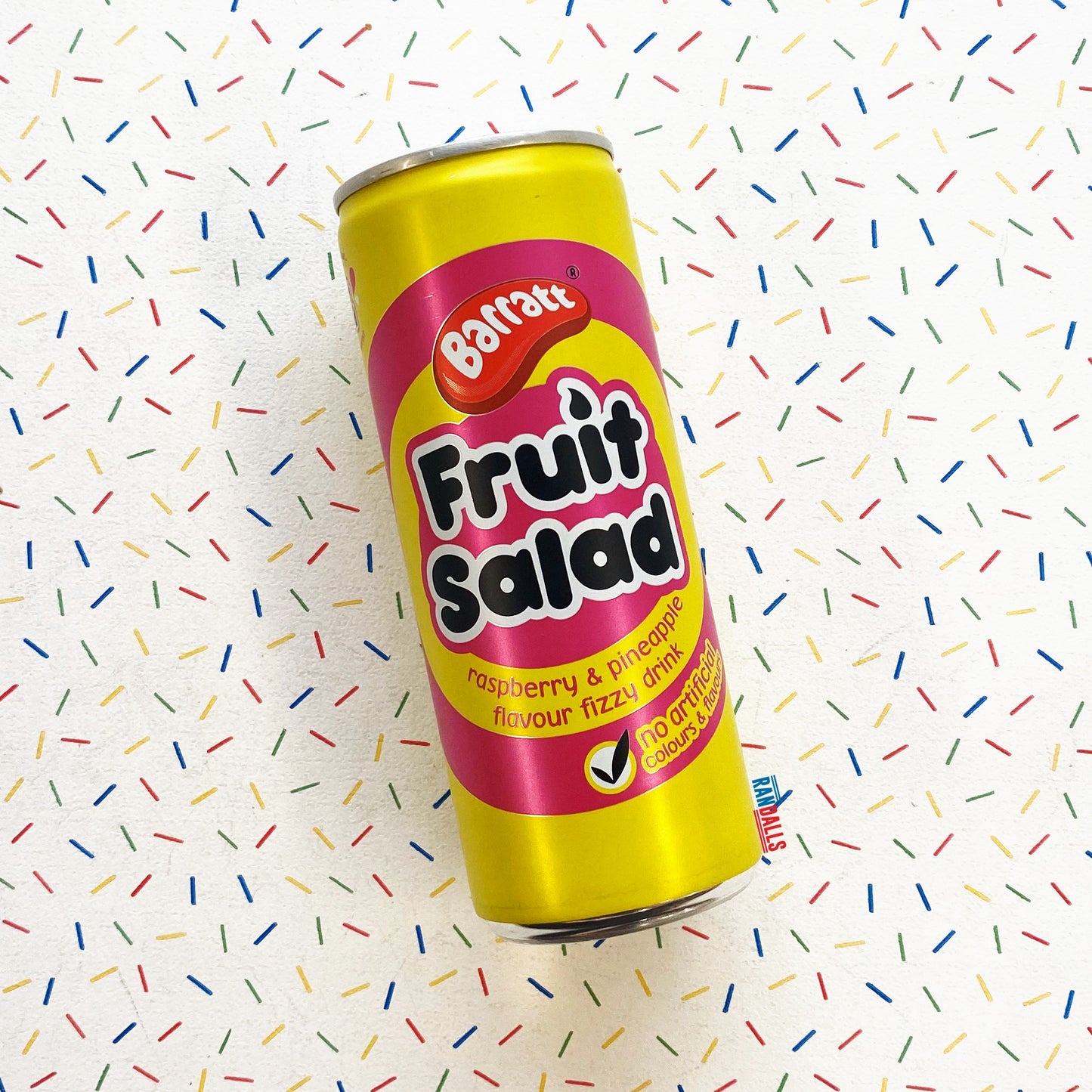 barratt, barratt fruit salad, barratt fruit salad raspberry and pineapple flavour fizzy drink, british sweets, randalls