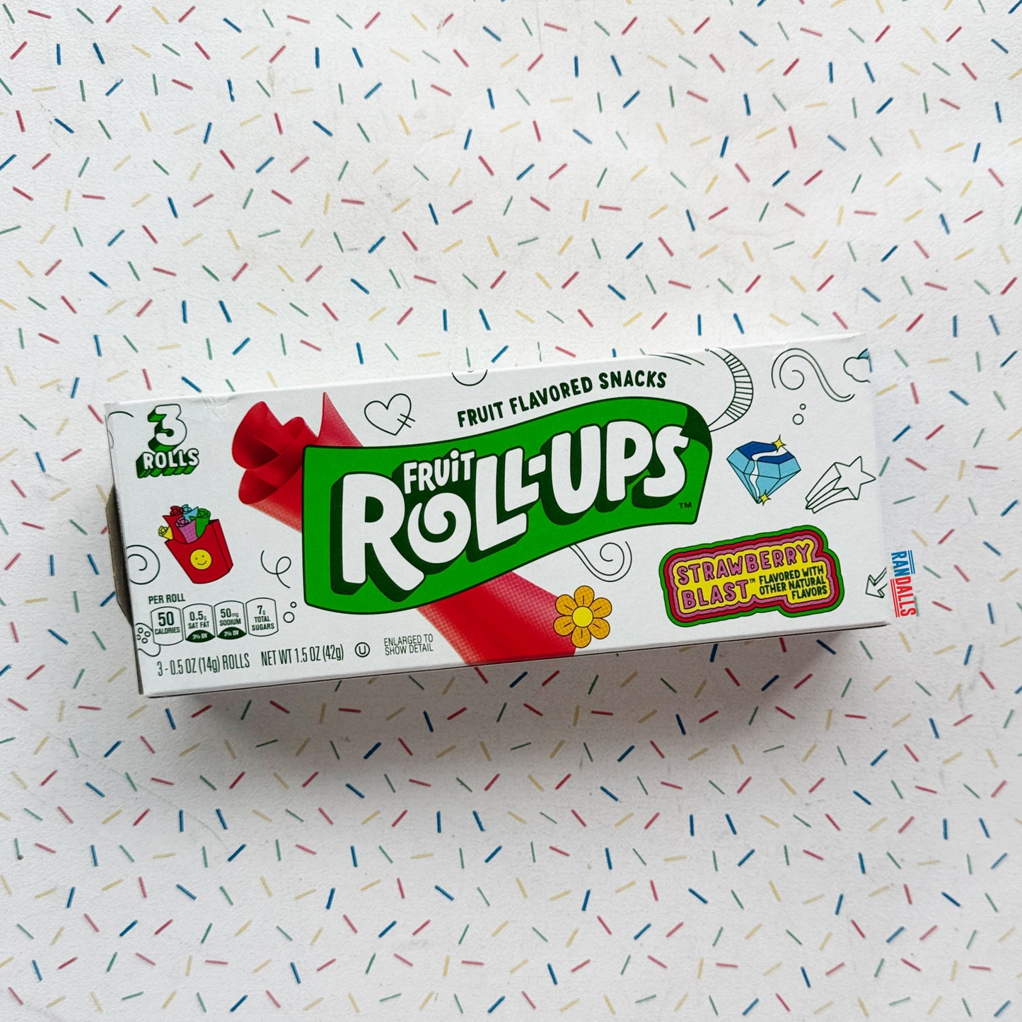 BETTY CROCKER FRUIT ROLL-UPS STRAWBERRY BLAST 3 ROLLS (USA)