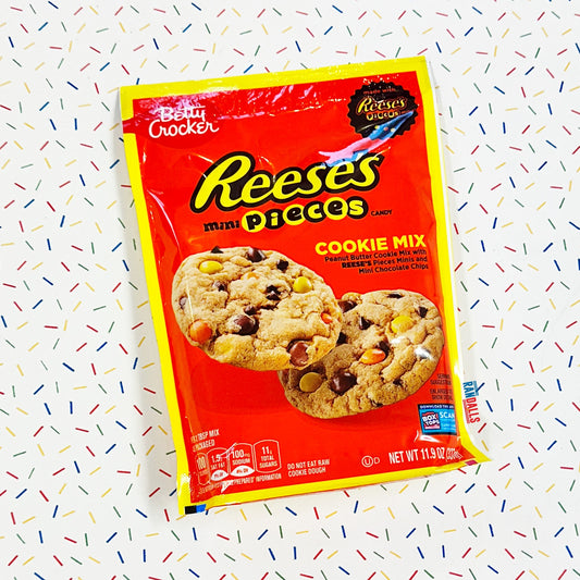 reeses, reeses pieces, reeses pieces cookie mix, cookie, cookies, cookie mix, peanut butter, betty crocker, usa, america, randalls, randallsuk