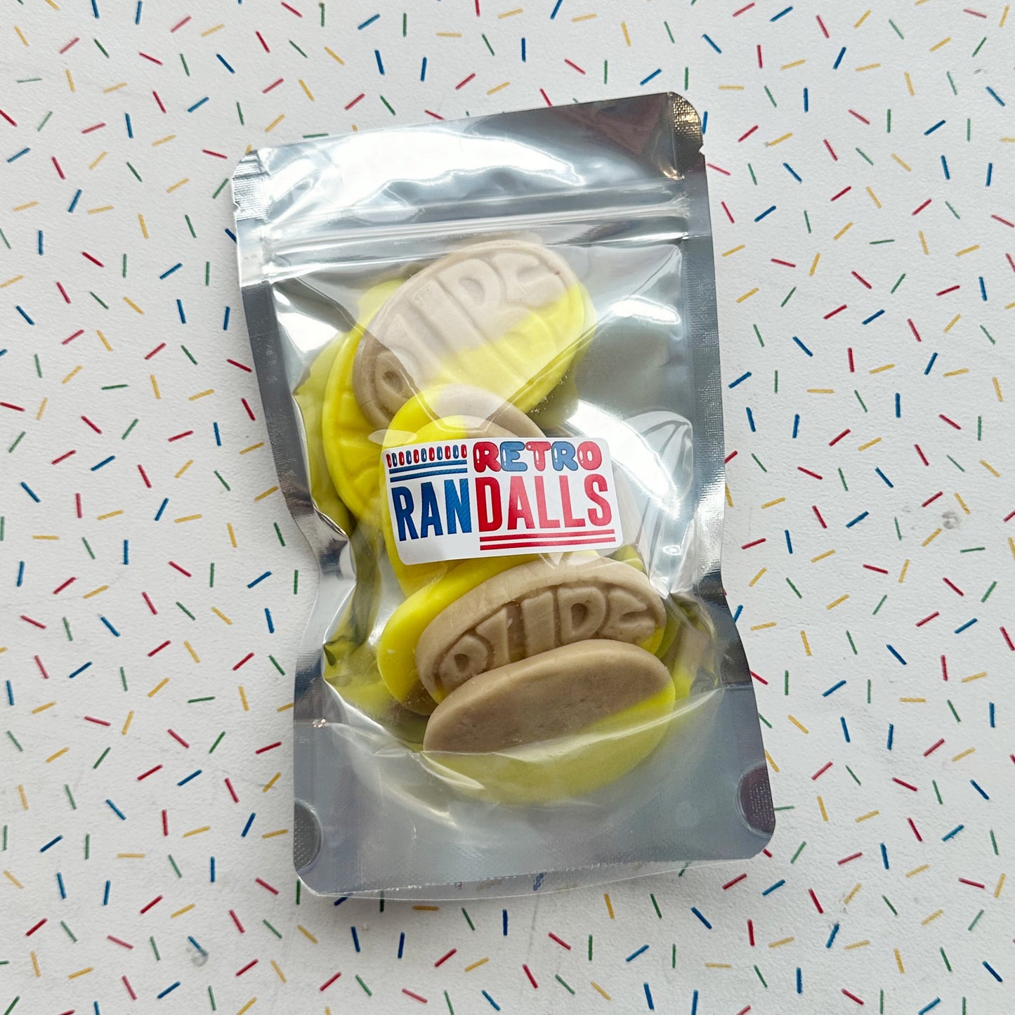 bubs banana caramel, retro randalls, british pick and mix, pick n mix, bubs, swedish candy, traditional pick and mix, randalls, randallsuk