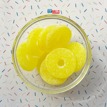 CANDY CRAVE FIZZY PINEAPPLE SLICES - 100g (BRITISH)