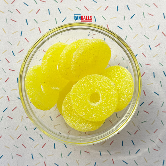 CANDY CRAVE FIZZY PINEAPPLE SLICES - 100g (BRITISH)