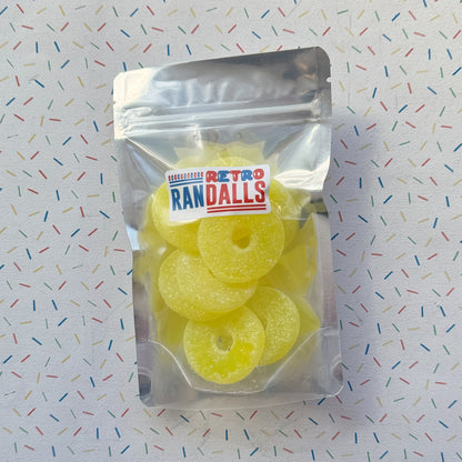 CANDY CRAVE FIZZY PINEAPPLE SLICES - 100g (BRITISH)