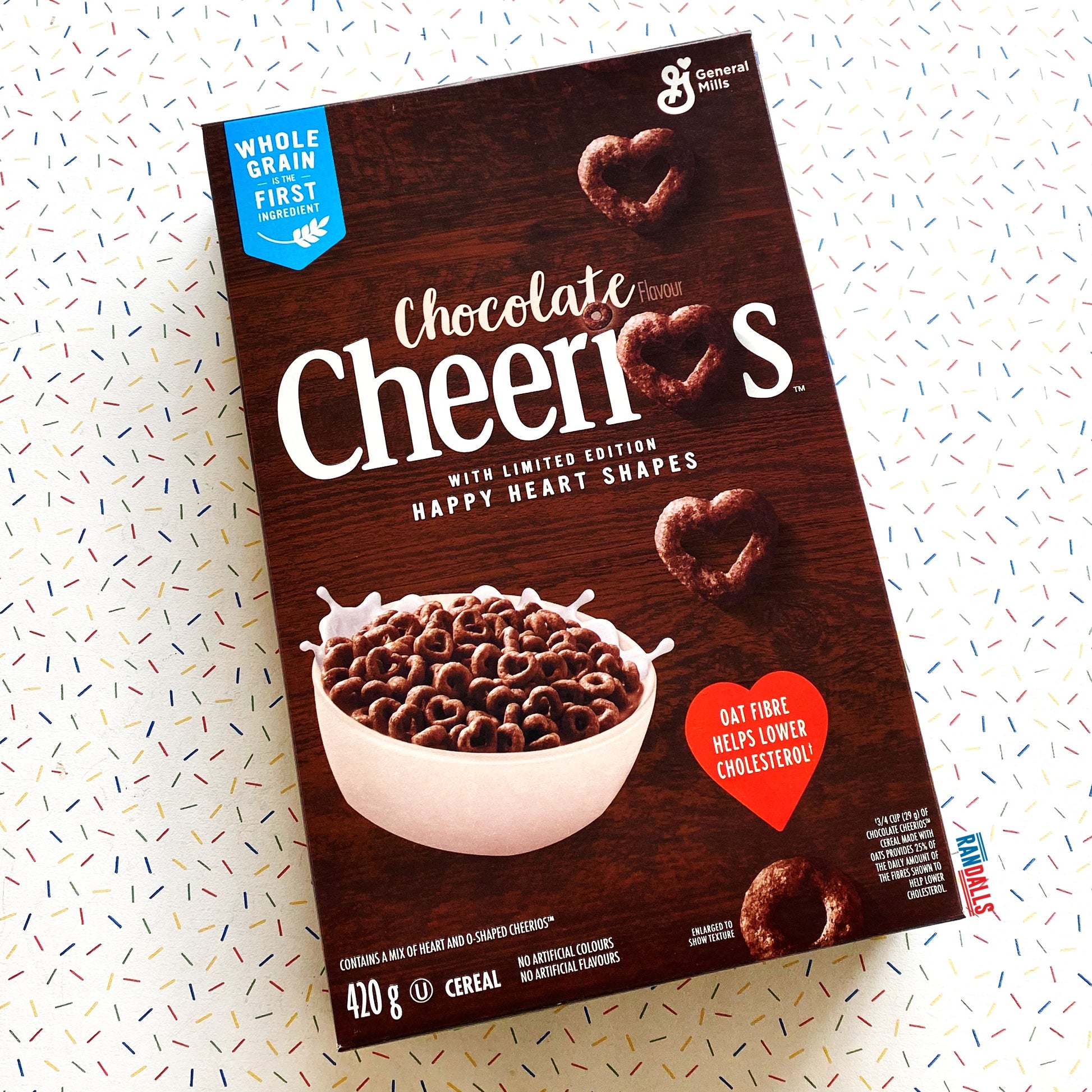 cheerios chocolate cereal, hoops, canada, breakfast, wholegrain, hearts