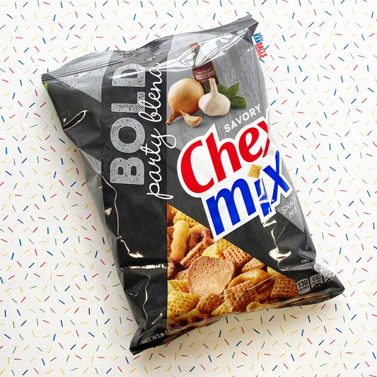 chex mix, chex mix bold party blend, Worcestershire sauce, snack mix, american snack mix, trail mix, corn Chex, wheat Chex, mini breadsticks, pretzels and rye chips, america, randalls