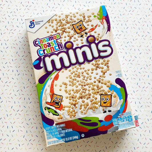 cinnamon toast crunch minis cereal, breakfast, 