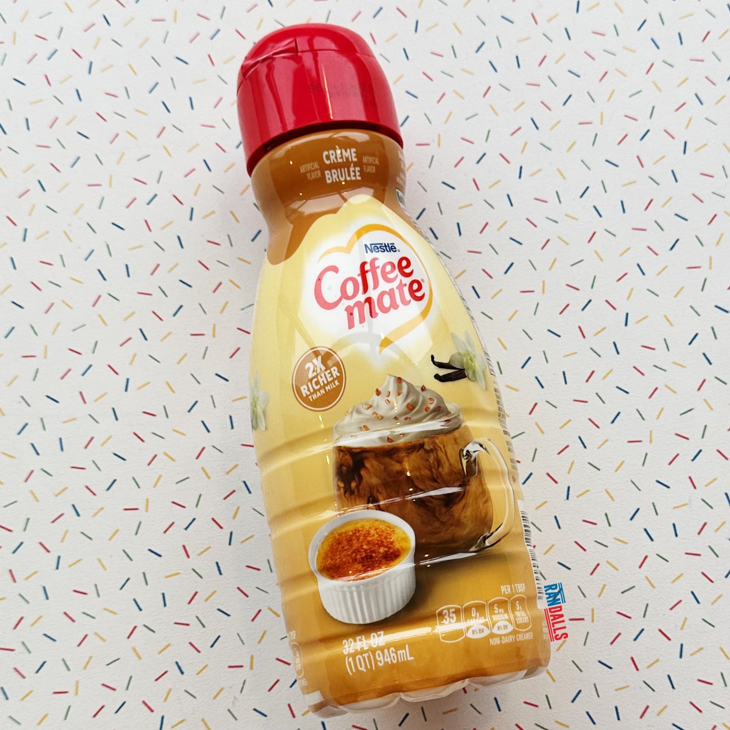 coffee mate, coffeemate, coffee-mate, creme brulee liquid creamer, uht, milk, coffee, latte, usa, randalls