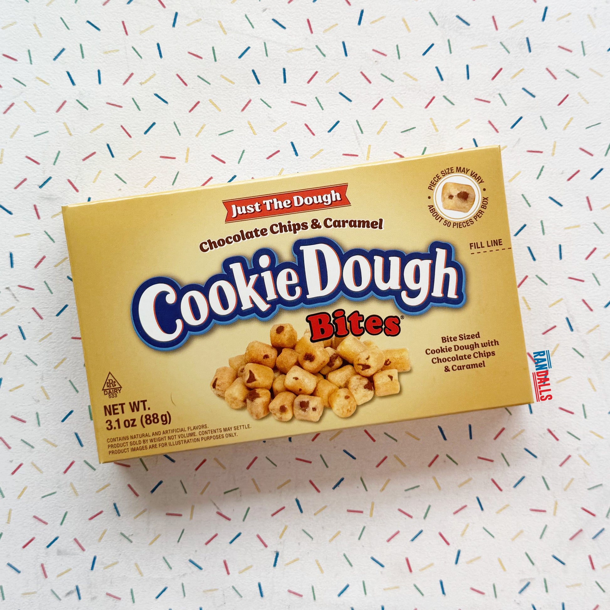 randallsuk, just the dough chocolate chip and caramel cookie dough bites, just the dough, chocolate chips, caramel, chocolate chips and caramel, cookie dough, cookie dough bites, usa, usa cookie dough, american, american cookie dough