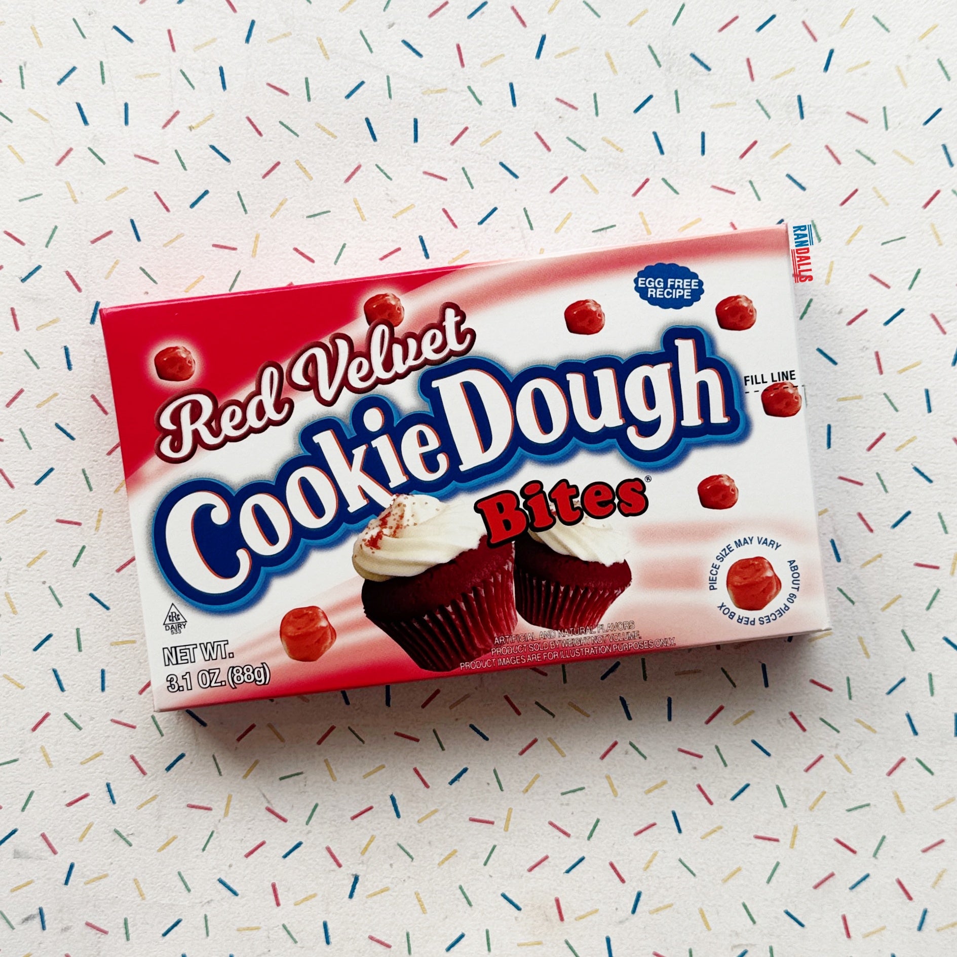 cookie dough bites red velvet, cupcakes, candy, usa, randalls