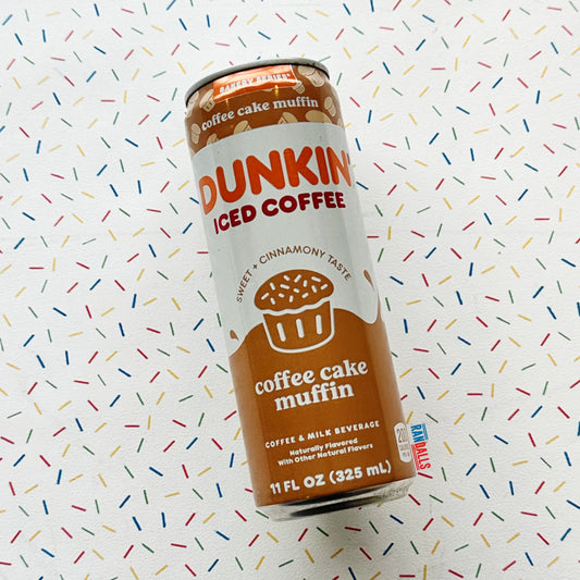 DUNKIN COFFEE CAKE MUFFIN ICED COFFEE LATTE (USA)