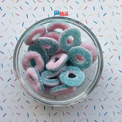 FRANSSONS BUBBLEGUM RINGS - 100g (BRITISH)
