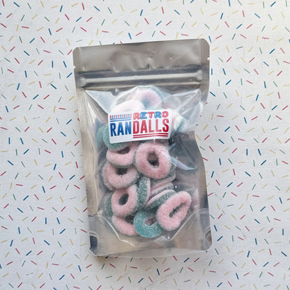 FRANSSONS BUBBLEGUM RINGS - 100g (BRITISH)