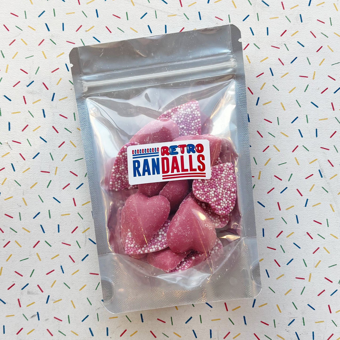 HANNAH'S PINK HEARTS - 100g (BRITISH)