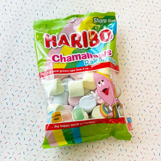 haribo chamallows rainbollows, candy, chewy, gummy, sweets, marshmallows, german, germany, randalls