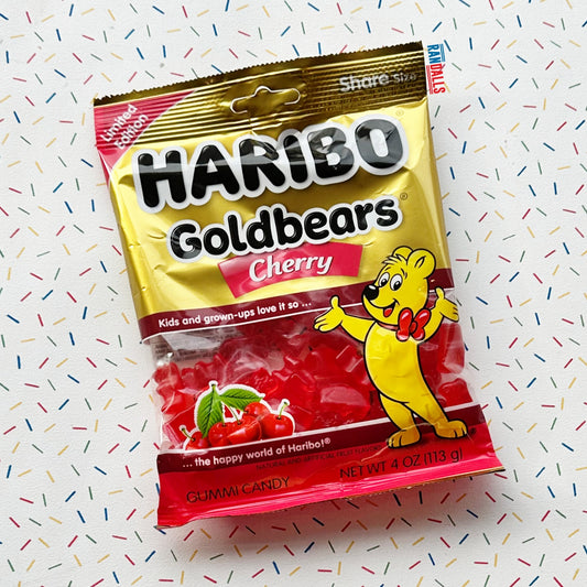 haribo gold bears cherry, limited edition haribo, haribo usa, gold bears cherry, candy, usa, randalls,