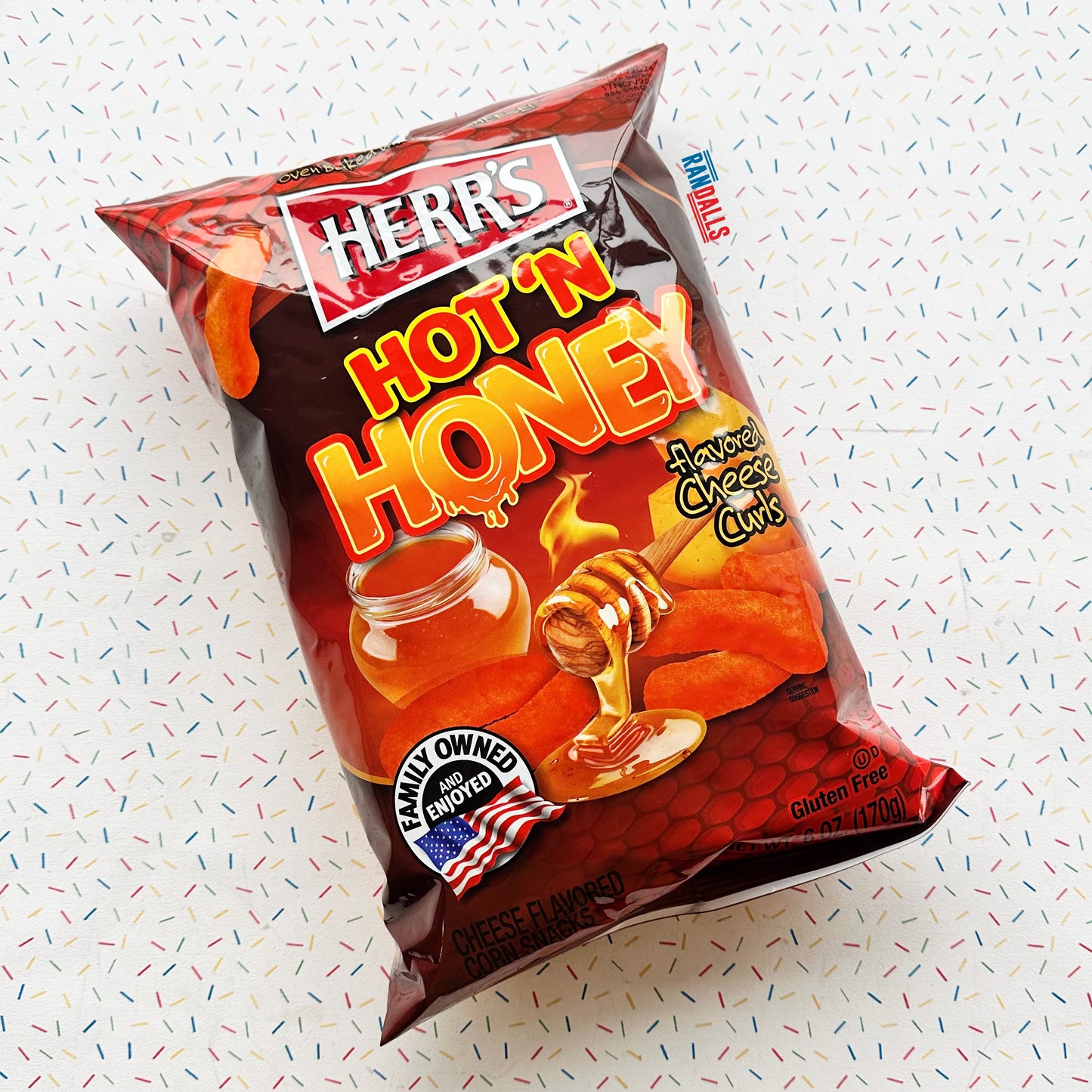 HERRS HOT 'N HONEY CHEESE CURLS LARGE (USA)