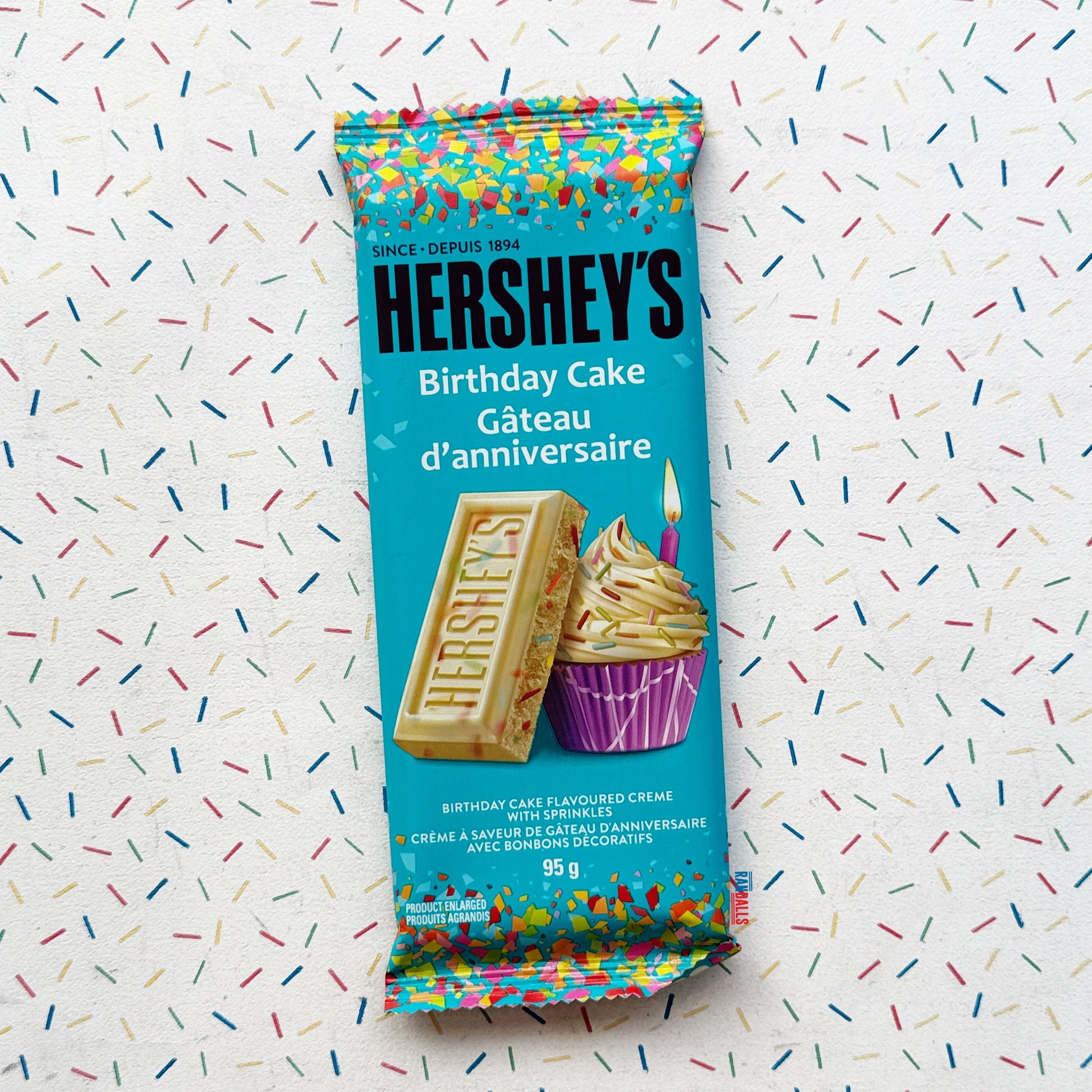 hershey's birthday cake bar, white chocolate, sprinkles, canada, canadian, randalls
