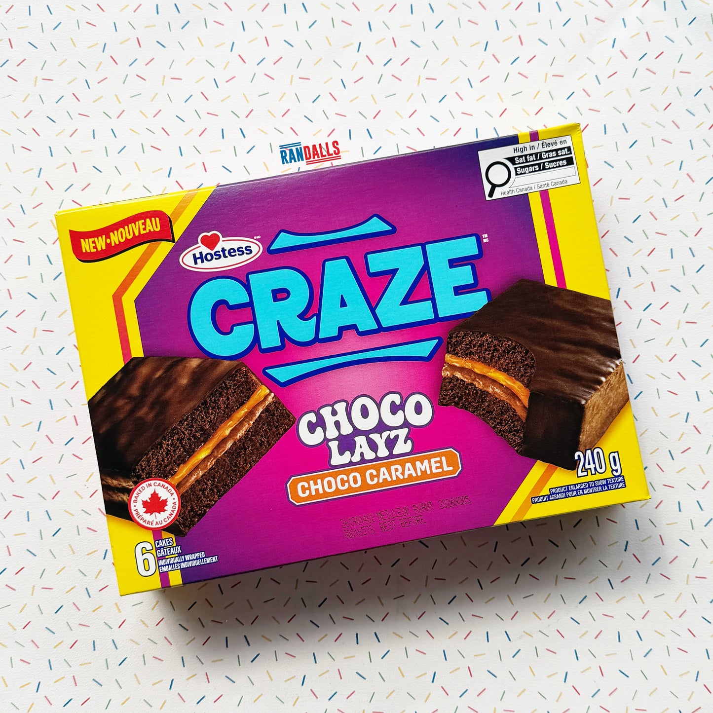 HOSTESS CRAZE CHOCO LAYS CHOCO CARAMEL (BOX OF 6) (CANADA)