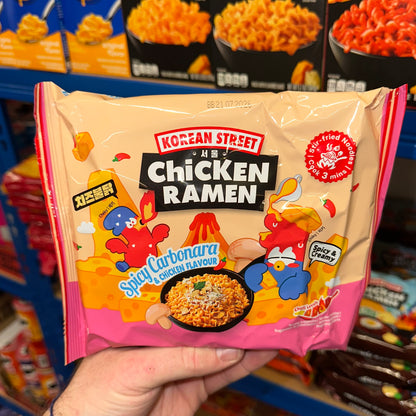 KOREAN STREET KOREAN SPICY CARBONARA STIR FRIED NOODLES (KOREA)