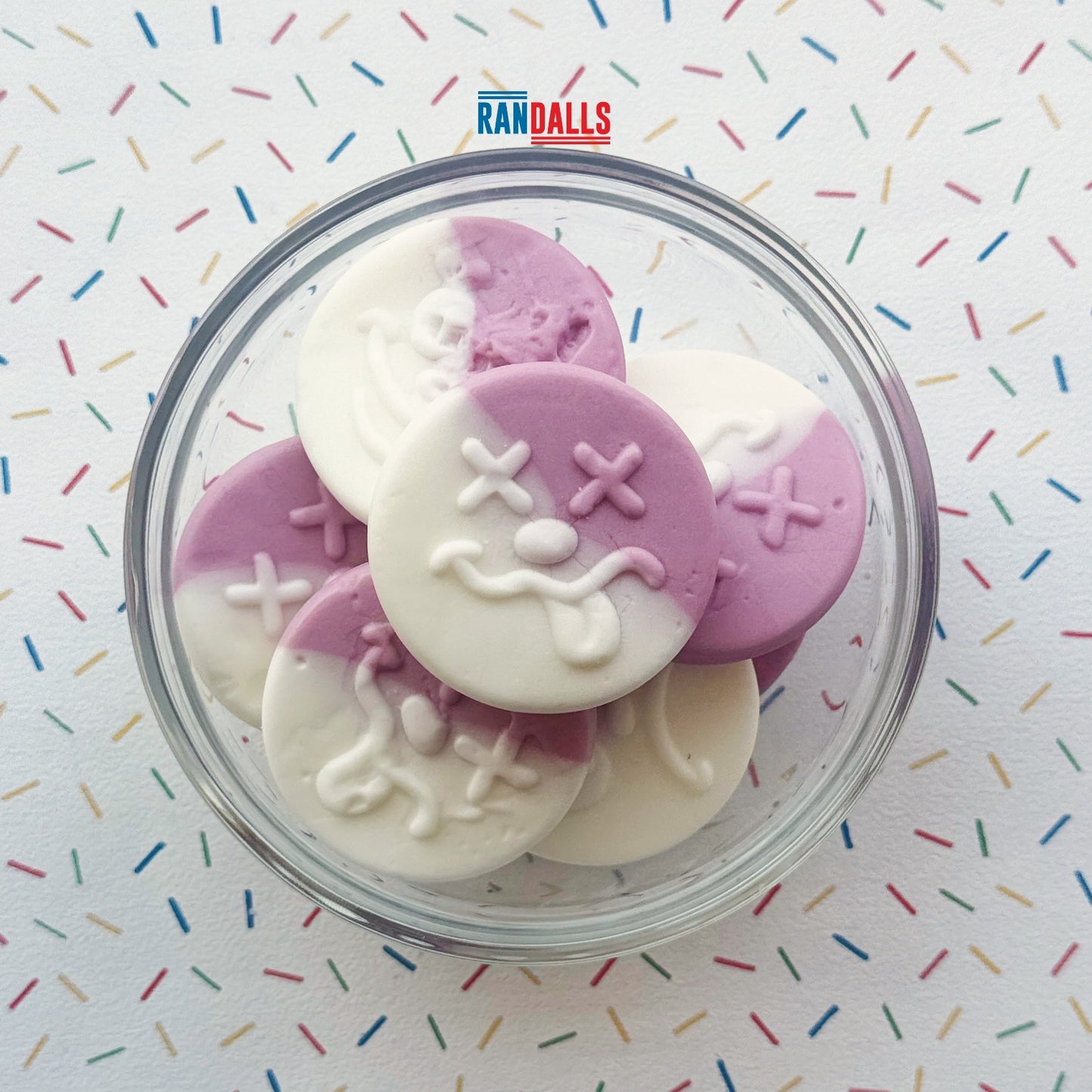 KINGSWAY FOAM RASPBERRY SMILEYS - 100g