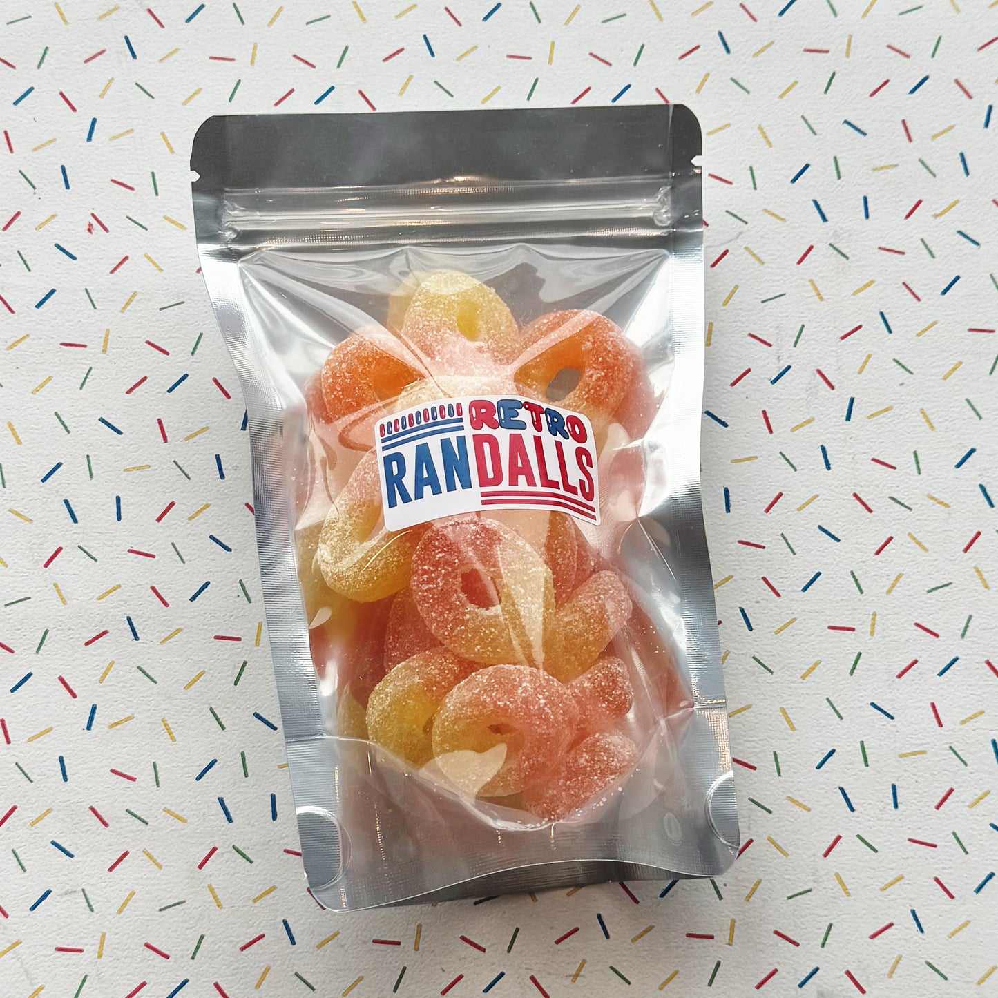 KINGSWAY PEACH RINGS - 100g (BRITISH)